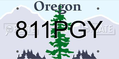 811PGY Oregon License Plate