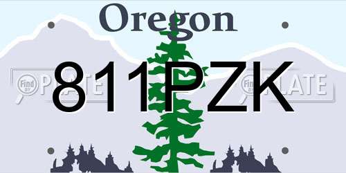 811PZK Oregon License Plate