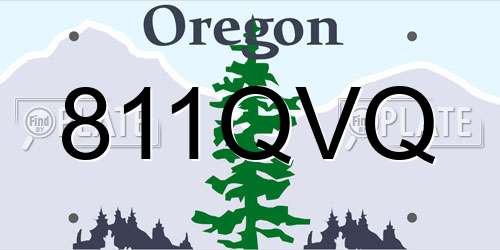 811QVQ Oregon License Plate
