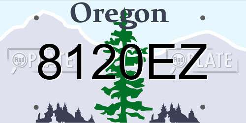8120EZ Oregon License Plate