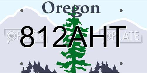 812AHT Oregon License Plate