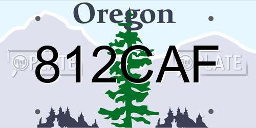 812CAF Oregon License Plate