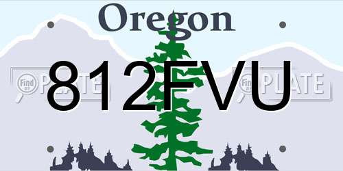 812FVU Oregon License Plate