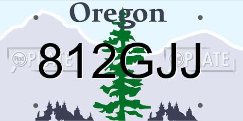 812GJJ Oregon License Plate