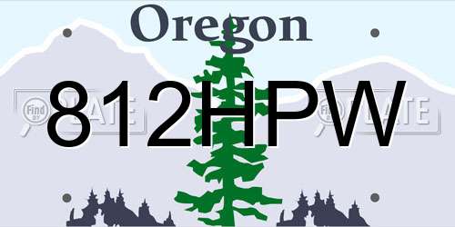 812HPW Oregon License Plate