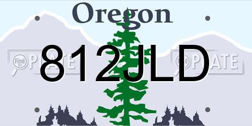 812JLD Oregon License Plate