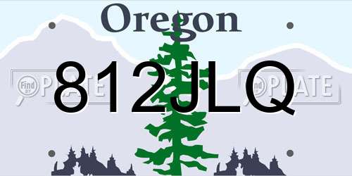 812JLQ Oregon License Plate