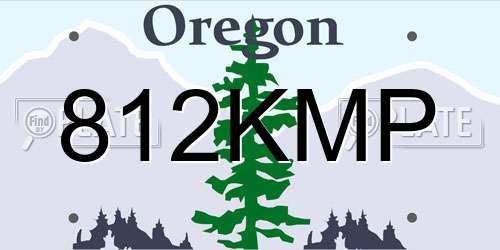 812KMP Oregon License Plate