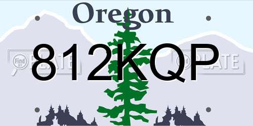 812KQP Oregon License Plate