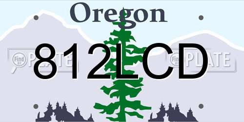 812LCD Oregon License Plate