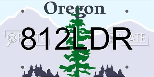 812LDR Oregon License Plate