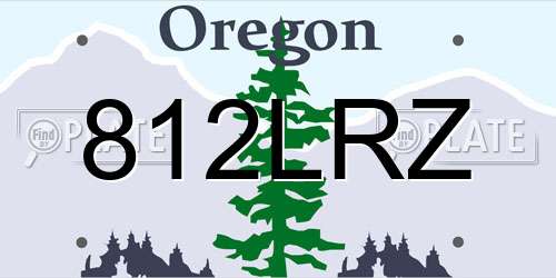 812LRZ Oregon License Plate