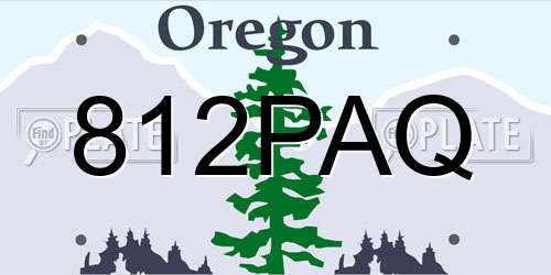 812PAQ Oregon License Plate
