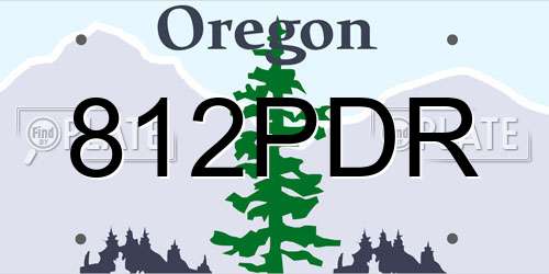 812PDR Oregon License Plate