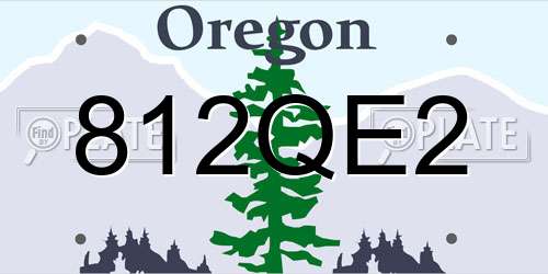 812QE2 Oregon License Plate
