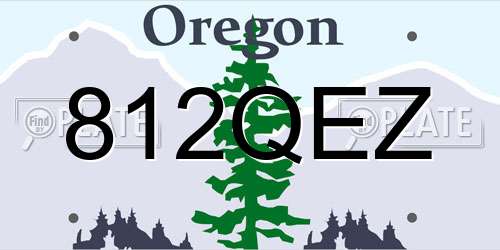 812QEZ Oregon License Plate