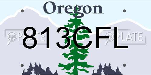 813CFL Oregon License Plate