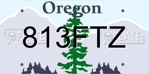 813FTZ Oregon License Plate