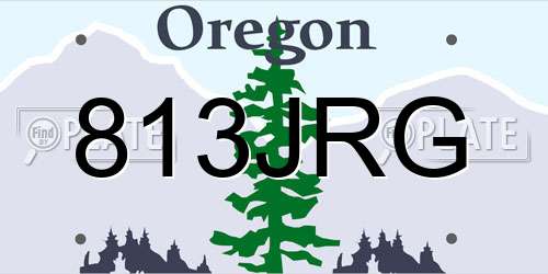 813JRG Oregon License Plate