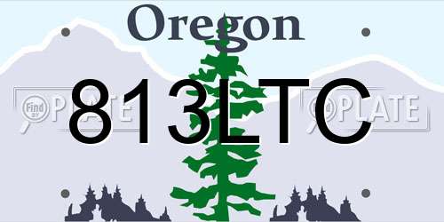 813LTC Oregon License Plate