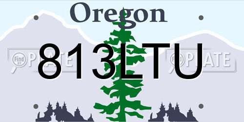 813LTU Oregon License Plate