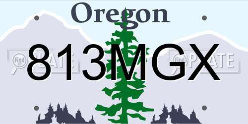813MGX Oregon License Plate
