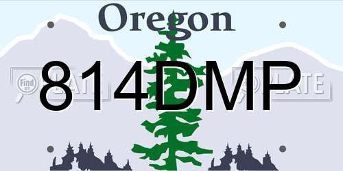 814DMP Oregon License Plate