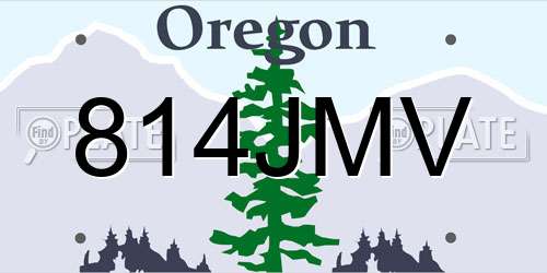 814JMV Oregon License Plate