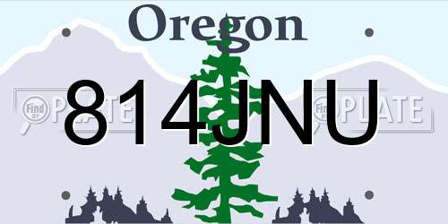 814JNU Oregon License Plate