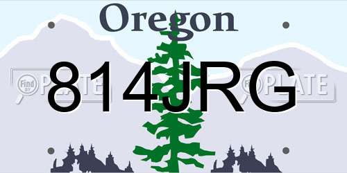 814JRG Oregon License Plate