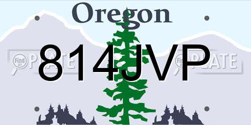 814JVP Oregon License Plate