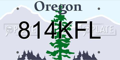 814KFL Oregon License Plate