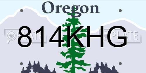 814KHG Oregon License Plate