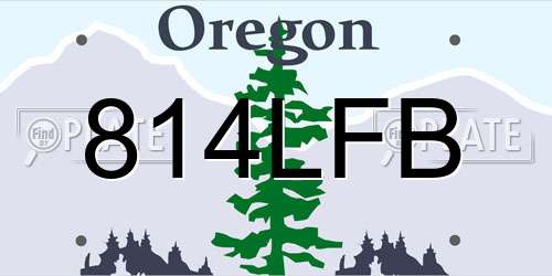 814LFB Oregon License Plate