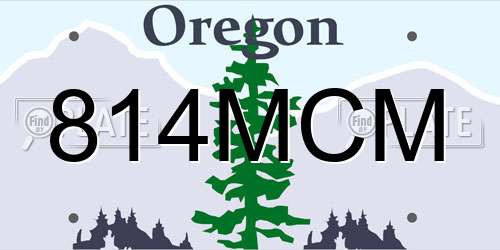 814MCM Oregon License Plate