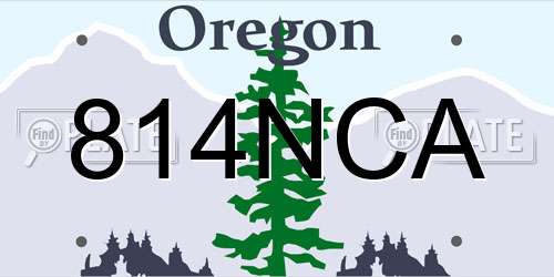 814NCA Oregon License Plate