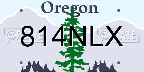 814NLX Oregon License Plate