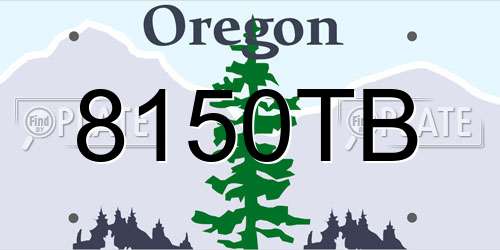 8150TB Oregon License Plate