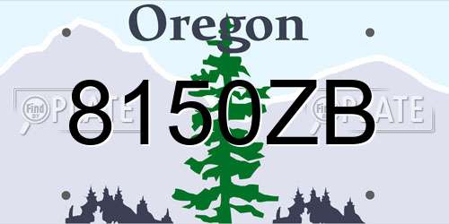 8150ZB Oregon License Plate