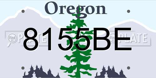8155BE Oregon License Plate