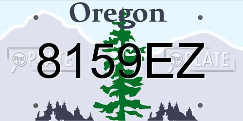 8159EZ Oregon License Plate