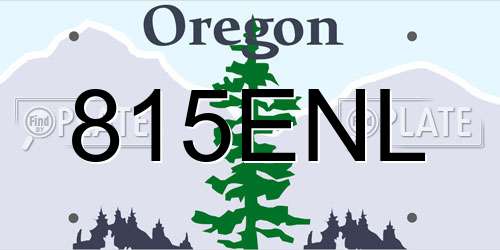 815ENL Oregon License Plate