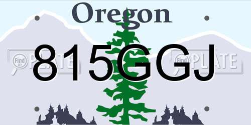 815GGJ Oregon License Plate