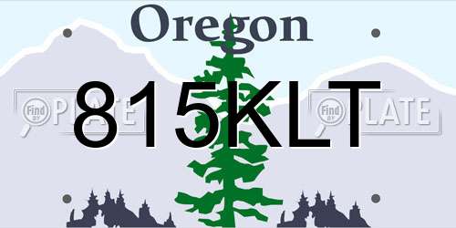 815KLT Oregon License Plate