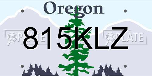 815KLZ Oregon License Plate