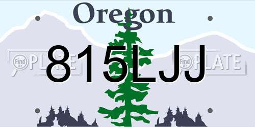 815LJJ Oregon License Plate
