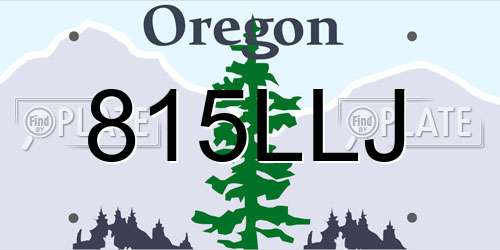 815LLJ Oregon License Plate