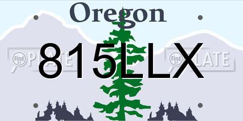 815LLX Oregon License Plate