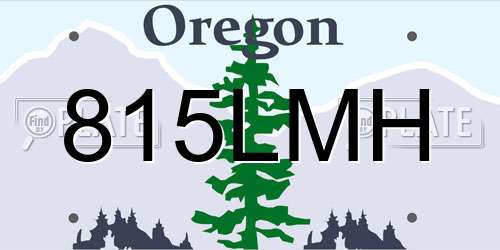 815LMH Oregon License Plate