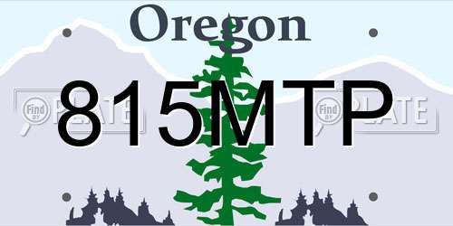 815MTP Oregon License Plate
